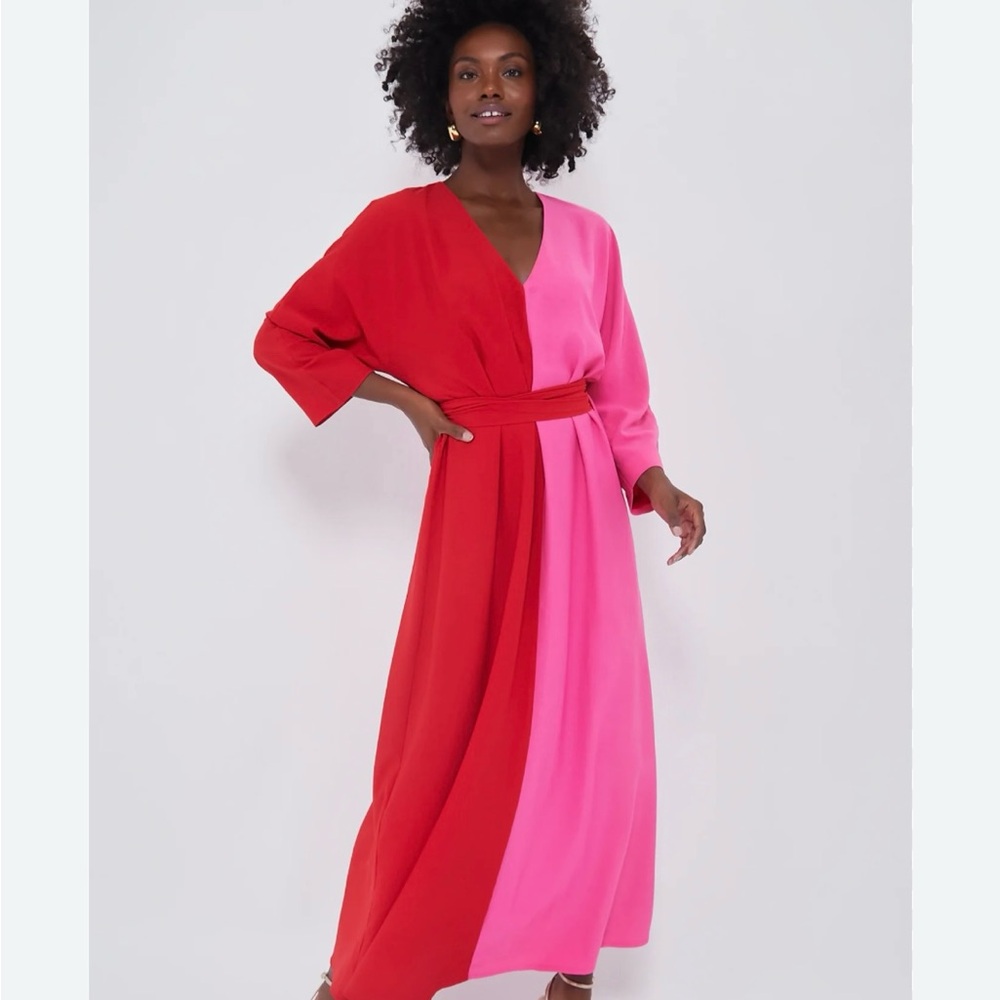Tuckernuck Scarlet and Hot Pink Madame G Caftan